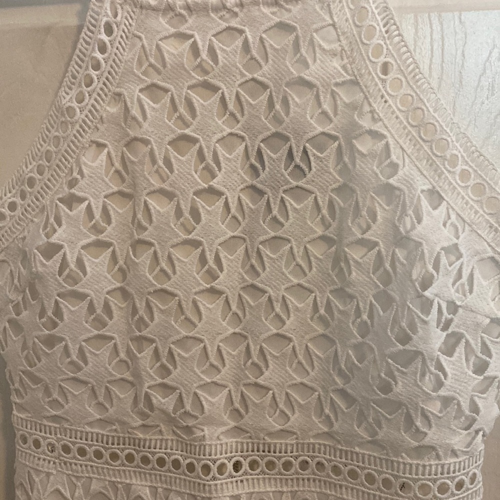 White lulus starred dress size medium